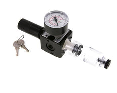 Filter-Regulator G1/4'' 1600 l/min 0.2-6.0bar/3-87psi Semi-Auto Cylinder Lock Polycarbonate Multifix 1