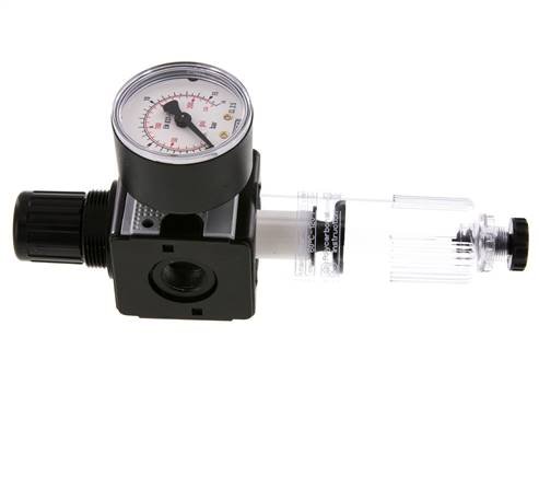 Filter-Regulator G3/8'' 1600 l/min 0.5-10.0bar/7-145psi Semi-Auto Polycarbonate Multifix 1