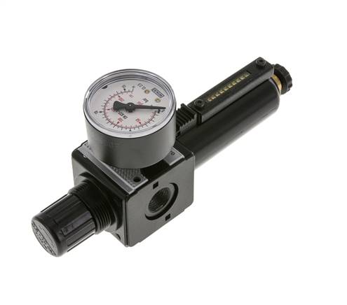 Filter-Regulator G3/8'' 1600 l/min 0.5-10.0bar/7-145psi Semi-Auto Metal Multifix 1