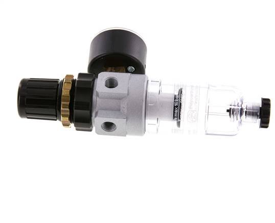 Filter-Regulator G1/8'' 350 l/min 0.5-3.0bar/7-44psi Semi-Auto Polycarbonate Standard 0