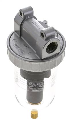 Filter 40microns G3/8'' 3100 l/min Auto Polycarbonate Standard 2