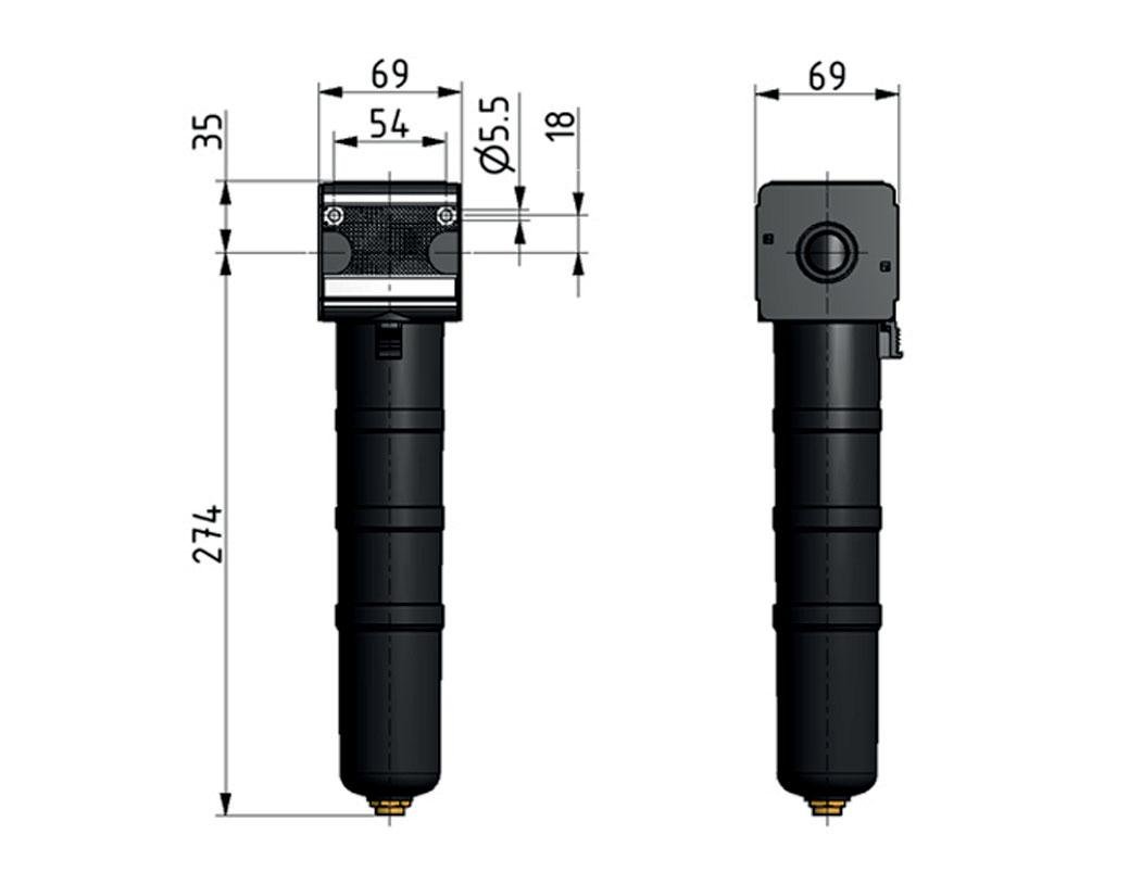 Activated Carbon Filter G1/2'' 1850 l/min Semi-Auto Metal Multifix 2