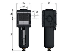 Pre-Filter 0.3microns G3/4'' 2000 l/min Semi-Auto Protective Cage Polycarbonate Multifix 4
