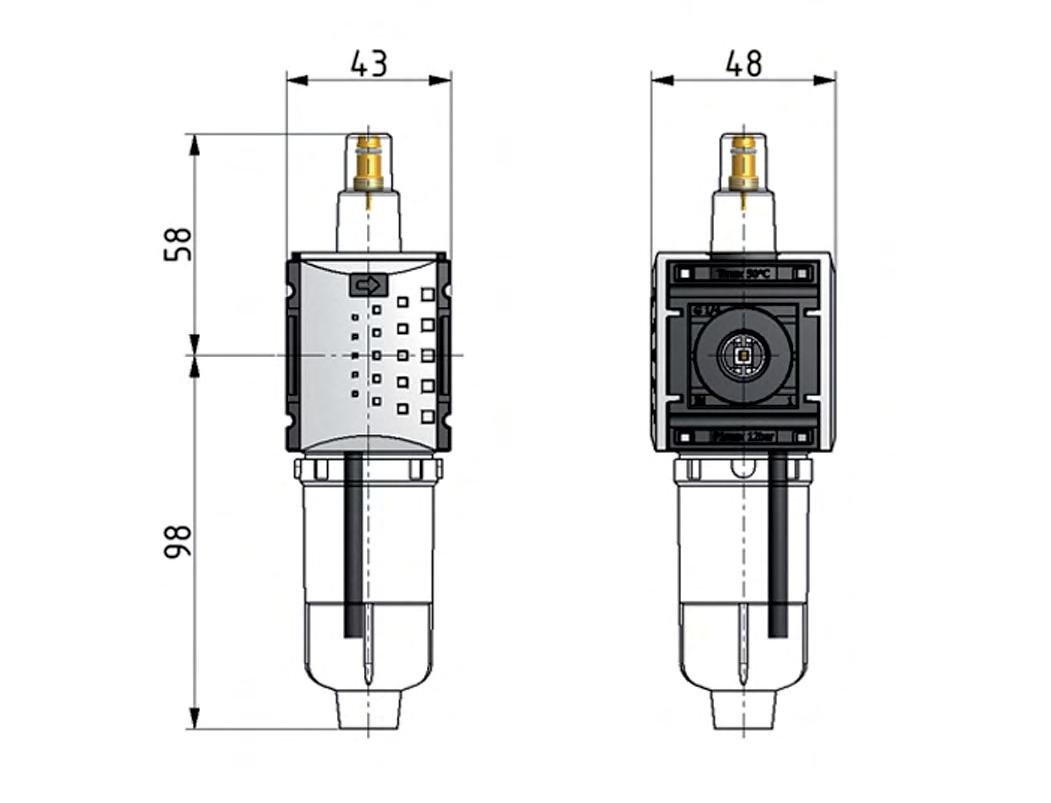 Micro Oil-Fog Lubricator G1/4'' Polycarbonate Futura 0