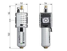 Lubricator G3/8'' Polycarbonate Futura 1