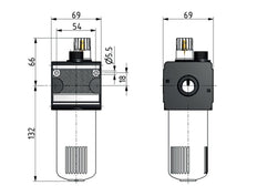 Micro Oil-Fog Lubricator G1/2'' Polycarbonate Multifix 2
