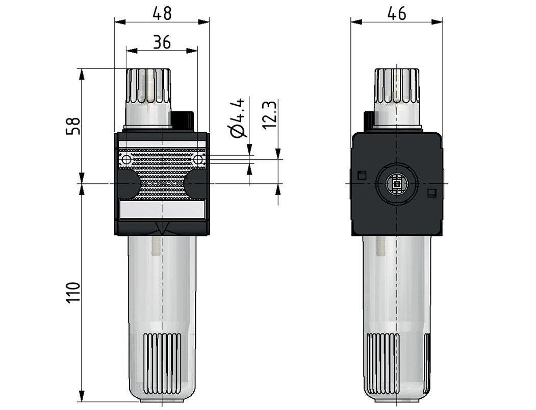 Lubricator G1/4'' Electrical Level Monitoring Polycarbonate Multifix 1