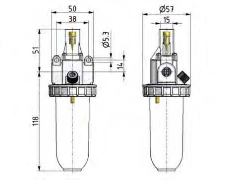 Lubricator G3/8'' Metal Standard 1
