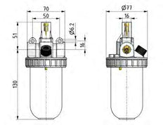 Lubricator G1/2'' Polycarbonate Standard 2
