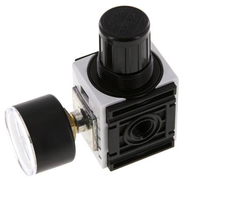 Pressure Regulator G1/4'' 1000 l/min 0.5-8.0bar/7-116psi PA 40 mm Pressure Gauge Futura 0