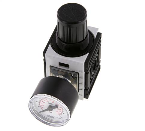 Pressure Regulator G1/4'' 1000 l/min 0.5-8.0bar/7-116psi PA 40 mm Pressure Gauge Futura 0