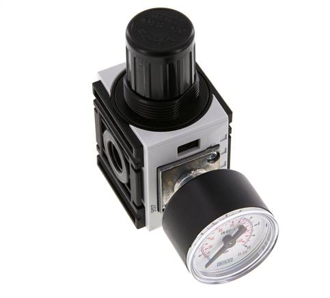 Pressure Regulator G1/4'' 1000 l/min 0.5-8.0bar/7-116psi PA 40 mm Pressure Gauge Futura 0