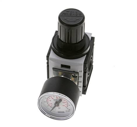 Pressure Regulator for Manifold Assembly G1/4'' 1000 l/min 0.5-8.0bar/7-116psi PA 40 mm Pressure Gauge Futura 0