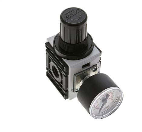Pressure Regulator for Manifold Assembly G1/4'' 1000 l/min 0.5-8.0bar/7-116psi PA 40 mm Pressure Gauge Futura 0