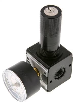 Pressure Regulator G1/4'' 2100 l/min 0.5-10.0bar/7-145psi Zinc Die-Cast Cylinder Lock Multifix 1