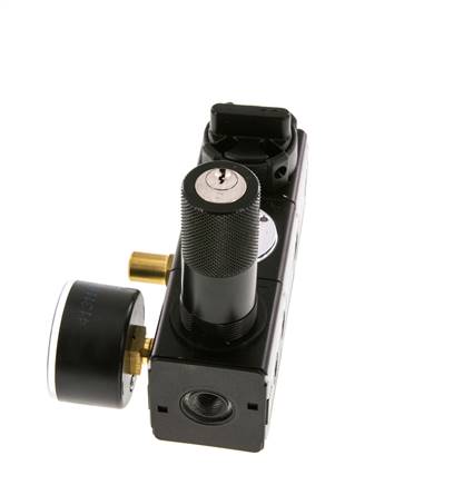 Pressure Regulator G1/4'' 2100 l/min 0.5-10.0bar/7-145psi Zinc Die-Cast Safety Multifix 1
