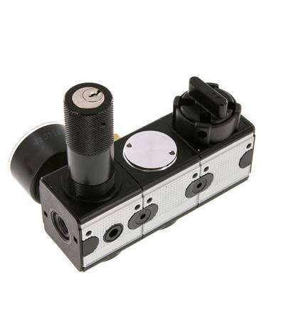 Pressure Regulator G1/4'' 2100 l/min 0.5-10.0bar/7-145psi Zinc Die-Cast Safety Multifix 1