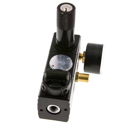 Pressure Regulator G1/4'' 2100 l/min 0.5-10.0bar/7-145psi Zinc Die-Cast Safety Multifix 1