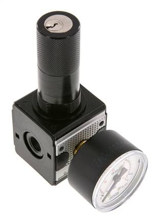 Pressure Regulator G1/4'' 2100 l/min 0.5-10.0bar/7-145psi Zinc Die-Cast Cylinder Lock Multifix 1