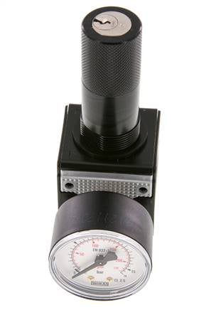 Pressure Regulator G1/4'' 2100 l/min 0.5-10.0bar/7-145psi Zinc Die-Cast Cylinder Lock Multifix 1