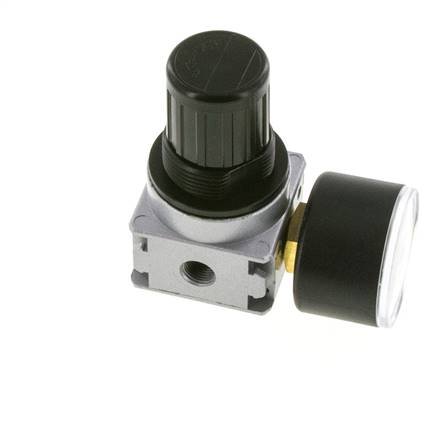 Pressure Regulator G1/8'' 1450 l/min 0.1-1.0bar/1-14psi Zinc Die-Cast 40 mm Pressure Gauge Multifix 0