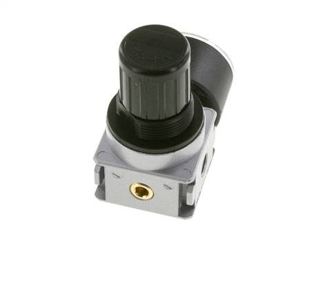 Pressure Regulator G1/8'' 1450 l/min 0.1-1.0bar/1-14psi Zinc Die-Cast 40 mm Pressure Gauge Multifix 0