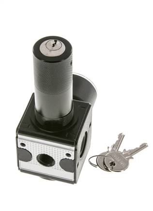 Pressure Regulator for Manifold Assembly G1/4'' 2250 l/min 0.2-6.0bar/3-87psi Zinc Die-Cast 40 mm Pressure Gauge Cylinder Lock Multifix 1