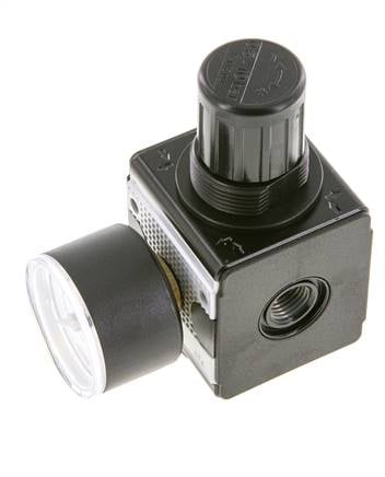 Pressure Regulator for Manifold Assembly G1/4'' 2250 l/min 0.5-10.0bar/7-145psi Zinc Die-Cast 40 mm Pressure Gauge Multifix 1