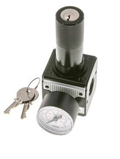 Pressure Regulator for Manifold Assembly G1/4'' 2250 l/min 0.5-16.0bar/7-232psi Zinc Die-Cast 40 mm Pressure Gauge Cylinder Lock Multifix 1