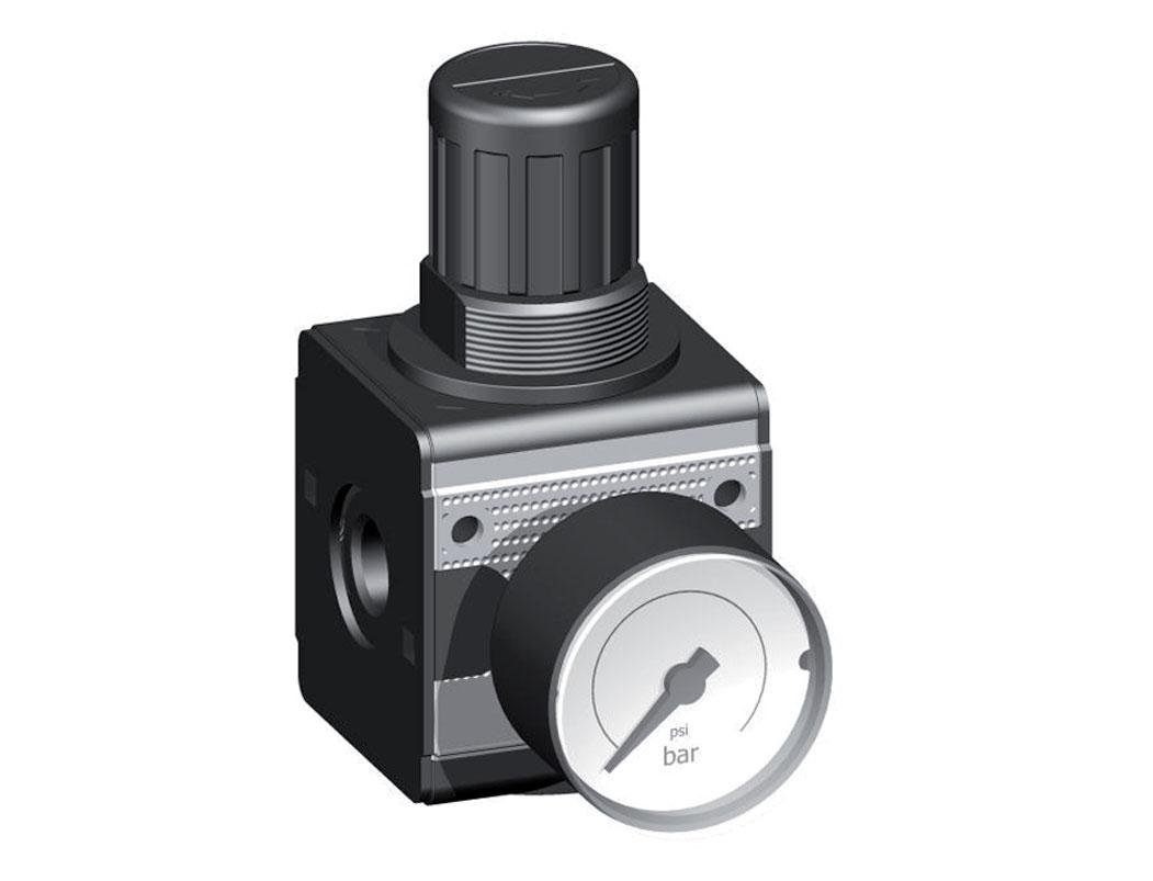 Pressure Regulator for Manifold Assembly G1/4'' 2250 l/min 0.5-10.0bar/7-145psi Zinc Die-Cast 40 mm Pressure Gauge Multifix 1