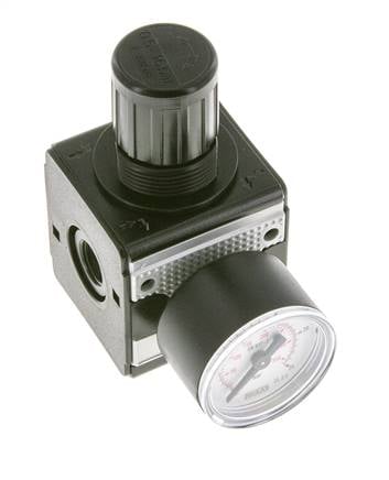 Pressure Regulator for Manifold Assembly G1/4'' 2250 l/min 0.5-16.0bar/7-232psi Zinc Die-Cast 40 mm Pressure Gauge Multifix 1