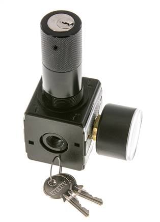 Pressure Regulator for Manifold Assembly G1/4'' 2250 l/min 0.1-3.0bar/1-44psi Zinc Die-Cast 40 mm Pressure Gauge Cylinder Lock Multifix 1