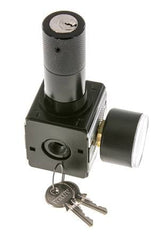 Pressure Regulator for Manifold Assembly G1/4'' 2250 l/min 0.1-3.0bar/1-44psi Zinc Die-Cast 40 mm Pressure Gauge Cylinder Lock Multifix 1