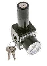 Pressure Regulator for Manifold Assembly G1/4'' 2250 l/min 0.1-3.0bar/1-44psi Zinc Die-Cast 40 mm Pressure Gauge Cylinder Lock Multifix 1