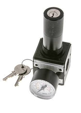 Pressure Regulator for Manifold Assembly G1/4'' 2250 l/min 0.2-6.0bar/3-87psi Zinc Die-Cast 40 mm Pressure Gauge Cylinder Lock Multifix 1