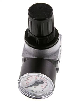 Pressure Regulator G1/8'' 600 l/min 0.1-3.0bar/1-44psi Zinc Die-Cast 40 mm Pressure Gauge Multifix 0
