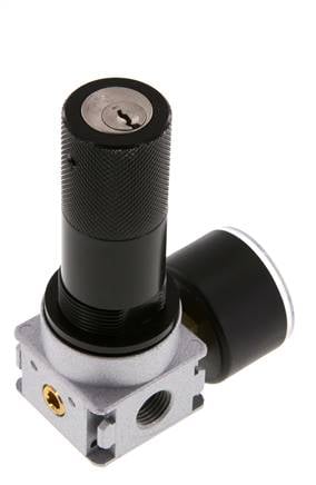 Pressure Regulator G1/4'' 600 l/min 0.5-10.0bar/7-145psi Zinc Die-Cast 40 mm Pressure Gauge Cylinder Lock Multifix 0