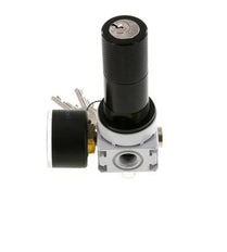 Pressure Regulator G1/4'' 700 l/min 0.2-6.0bar/3-87psi Air Water PA 40 mm Pressure Gauge Cylinder Lock Multifix 0