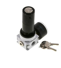 Pressure Regulator G1/4'' 700 l/min 0.2-6.0bar/3-87psi Air Water PA 40 mm Pressure Gauge Cylinder Lock Multifix 0