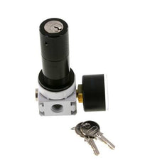 Pressure Regulator G1/4'' 700 l/min 0.5-10.0bar/7-145psi Air Water PA 40 mm Pressure Gauge Cylinder Lock Multifix 0