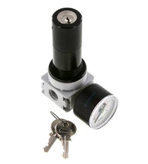 Pressure Regulator G1/4'' 700 l/min 0.2-6.0bar/3-87psi Air Water PA 40 mm Pressure Gauge Cylinder Lock Multifix 0
