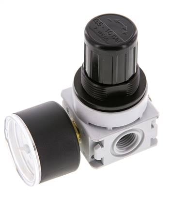 Pressure Regulator G1/4'' 700 l/min 0.2-6.0bar/3-87psi Air Water PA 40 mm Pressure Gauge Multifix 0
