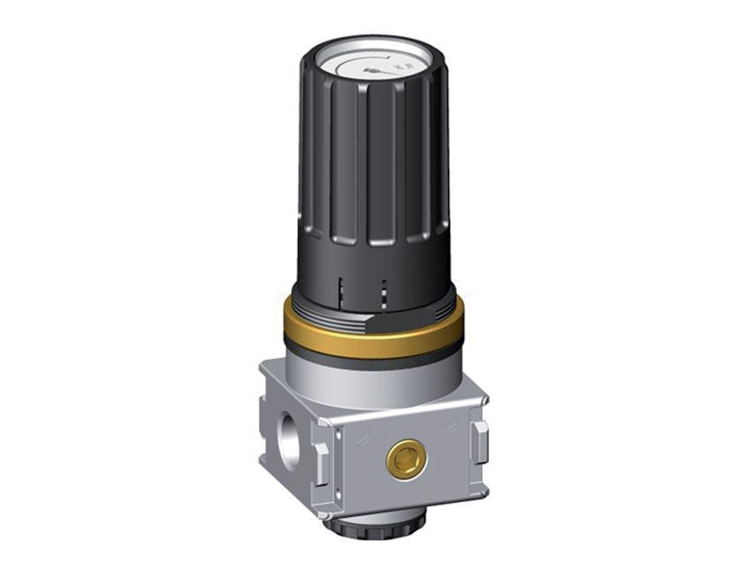 Pressure Regulator G1/4'' 1450 l/min 0.1-3.0bar/1-44psi Zinc Die-Cast Knob with Gauge Multifix 0