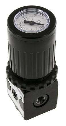 Pressure Regulator G1/4'' 2100 l/min 0.2-6.0bar/3-87psi Zinc Die-Cast Knob with Gauge Multifix 1