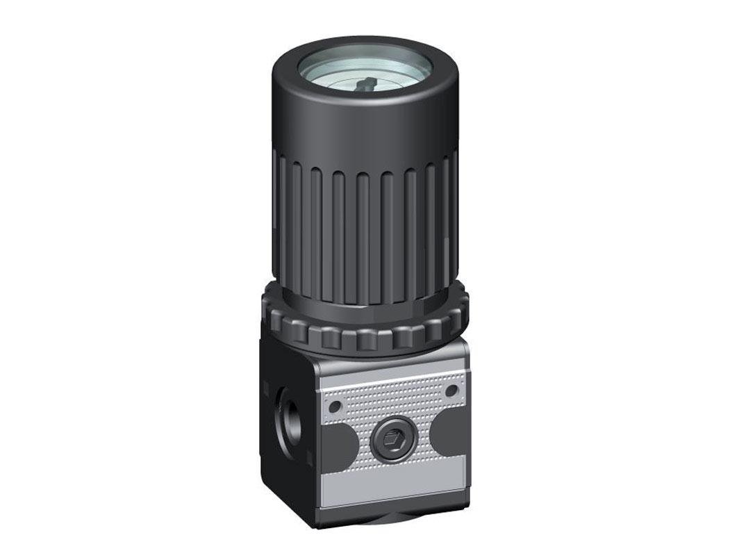 Pressure Regulator G3/8'' 2100 l/min 0.5-10.0bar/7-145psi Zinc Die-Cast Knob with Gauge Multifix 1
