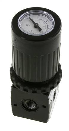 Pressure Regulator G1/4'' 2100 l/min 0.1-3.0bar/1-44psi Zinc Die-Cast Knob with Gauge Multifix 1