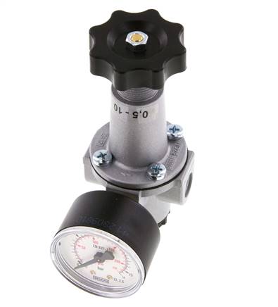 Pressure Regulator G1/4'' 1000 l/min 0.5-10.0bar/7-145psi Zinc Die-Cast Standard 1