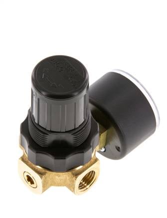 Pressure Regulator G1/4'' 330 l/min 0.5-16.0bar/7-232psi Air Water Brass Standard 0