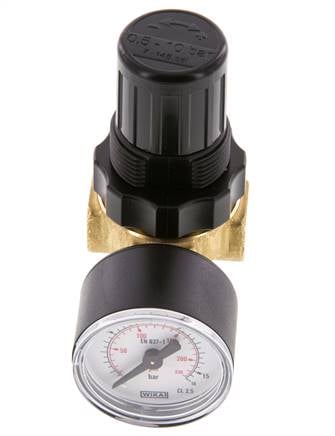 Pressure Regulator G1/8'' 330 l/min 0.1-3.0bar/1-44psi Air Water Brass Standard 0