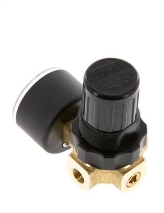 Pressure Regulator G1/8'' 330 l/min 0.5-10.0bar/7-145psi Air Water Brass Standard 0